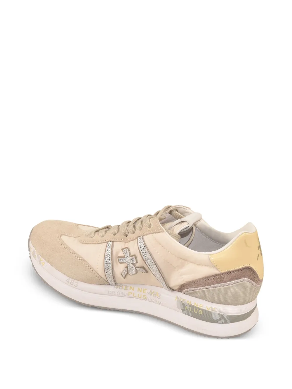 Premiata Conny panelled sneakers Neutrals