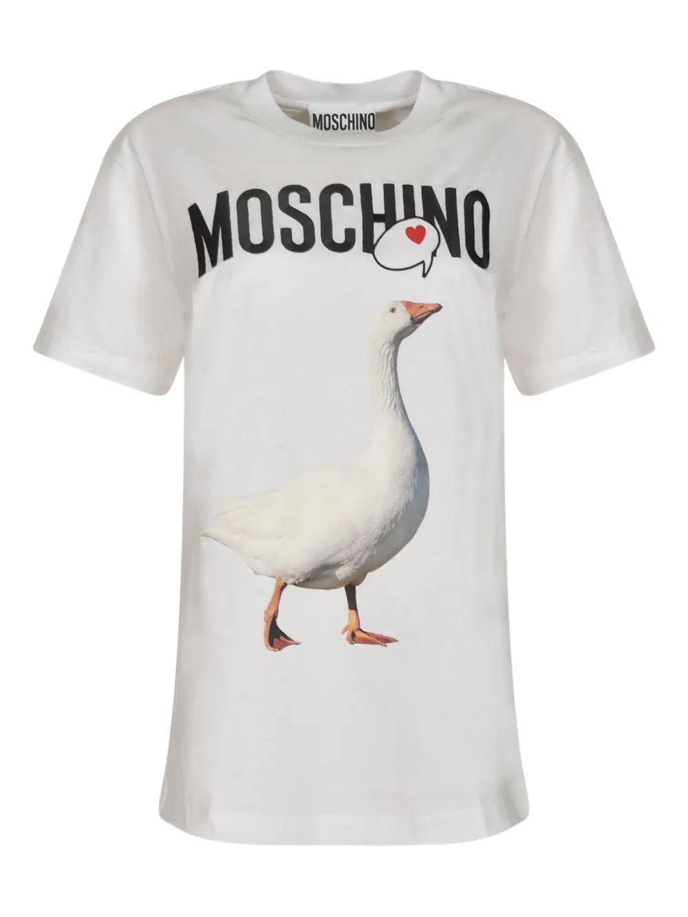 Moschino T-shirt met Goose-print Wit
