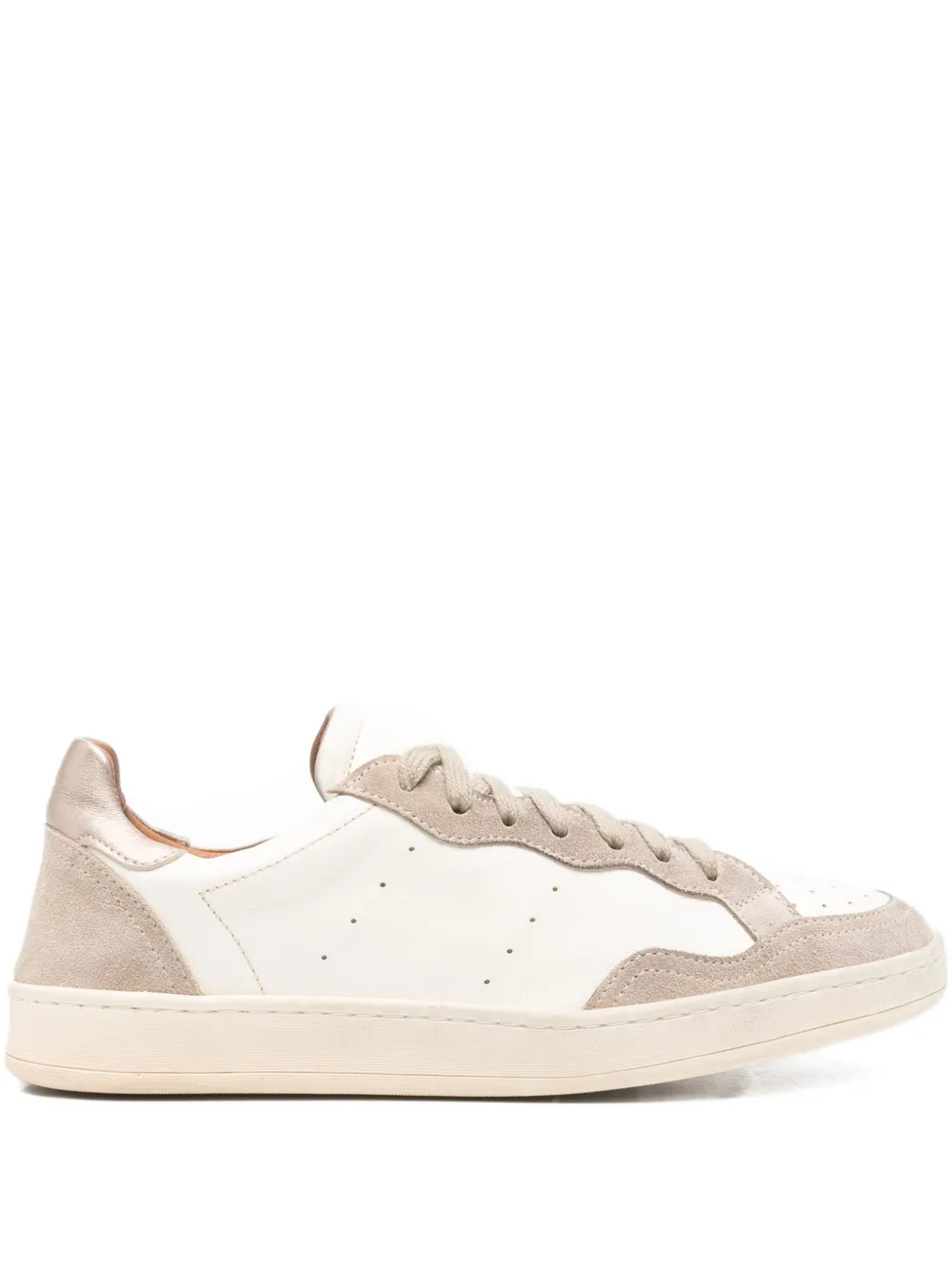 ELIA MAURIZI Gilda leather-panel sneakers Beige