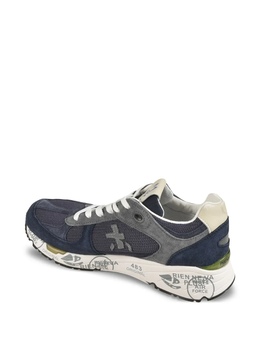 Premiata suede-mesh sneakers Blue