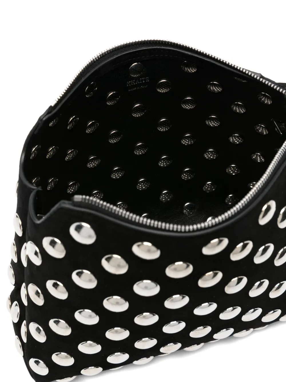 KHAITE Lina clutch met metalen studs Zwart