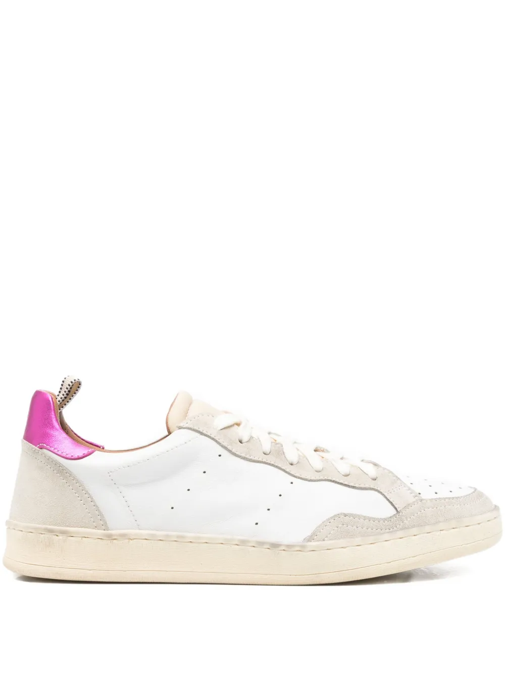 ELIA MAURIZI Lexi leather panelled sneakers Wit