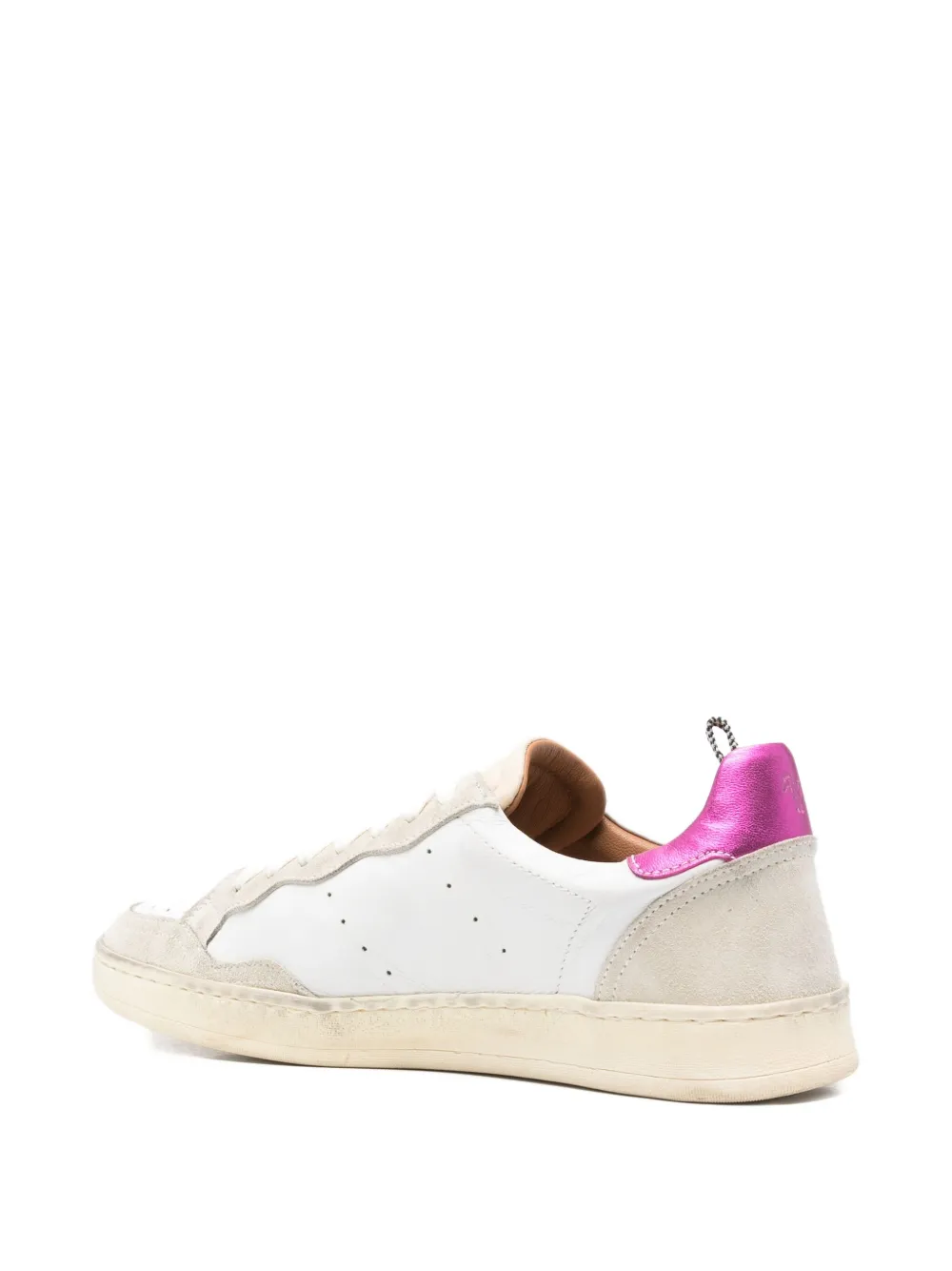 ELIA MAURIZI Lexi leather panelled sneakers White