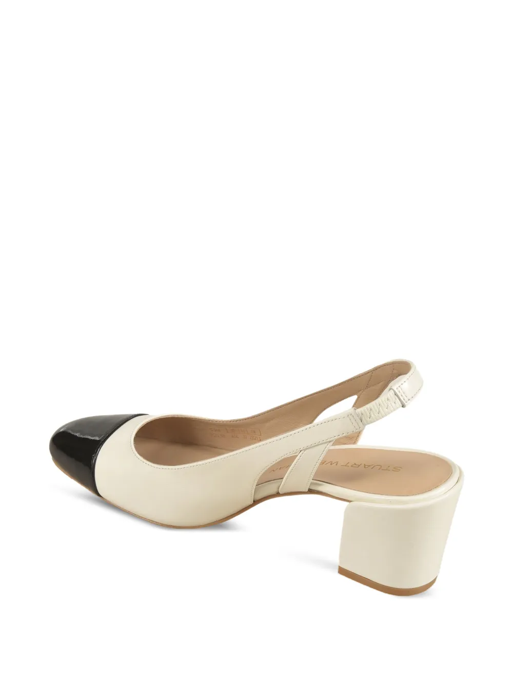 Stuart Weitzman slingback block-heel pumps Neutrals