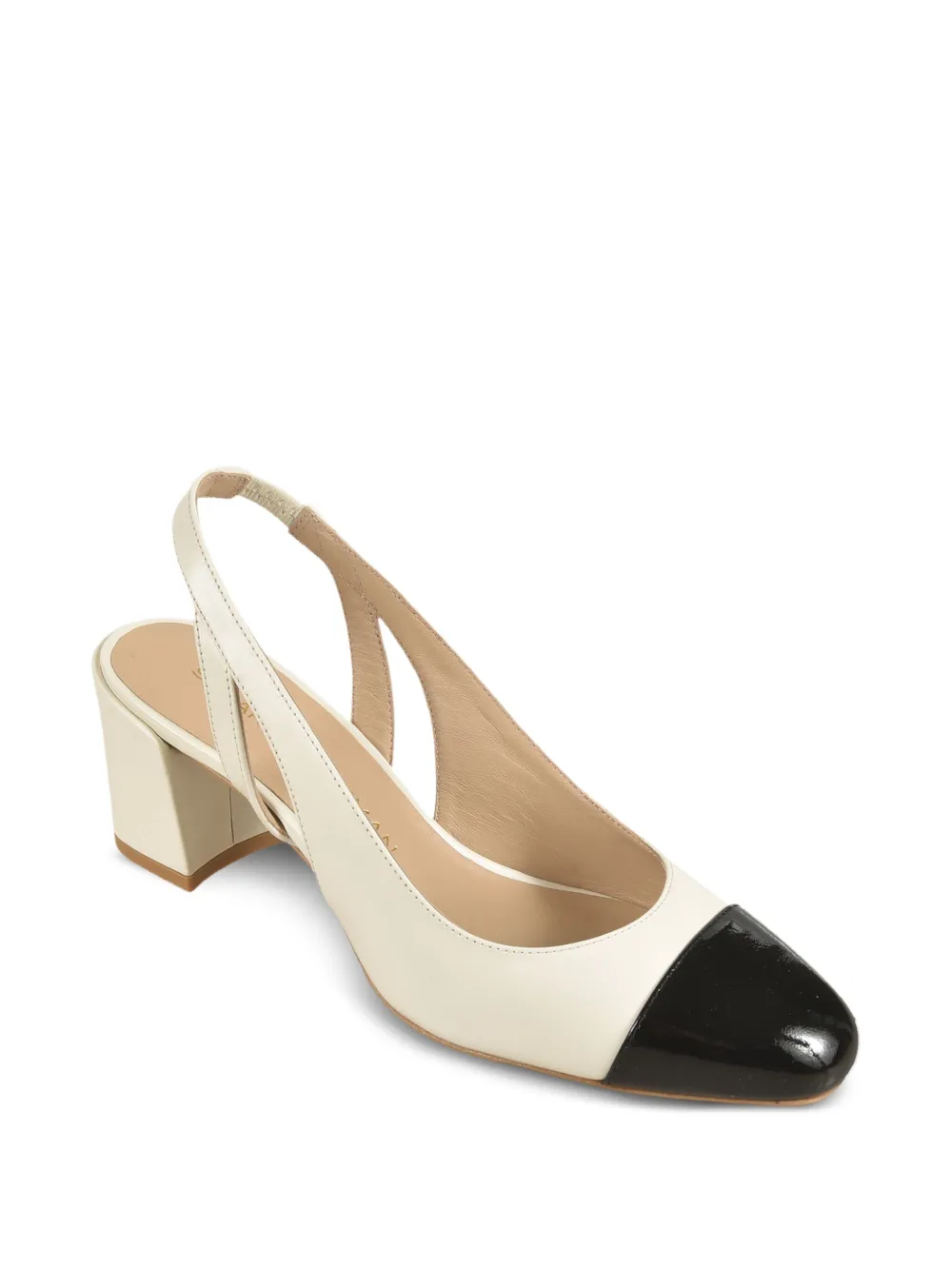 Stuart Weitzman slingback block-heel pumps Neutrals