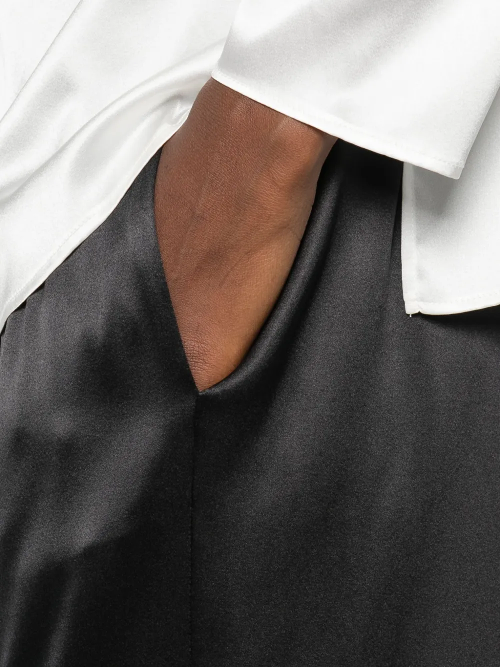 Purotatto Broek met elastische tailleband Zwart