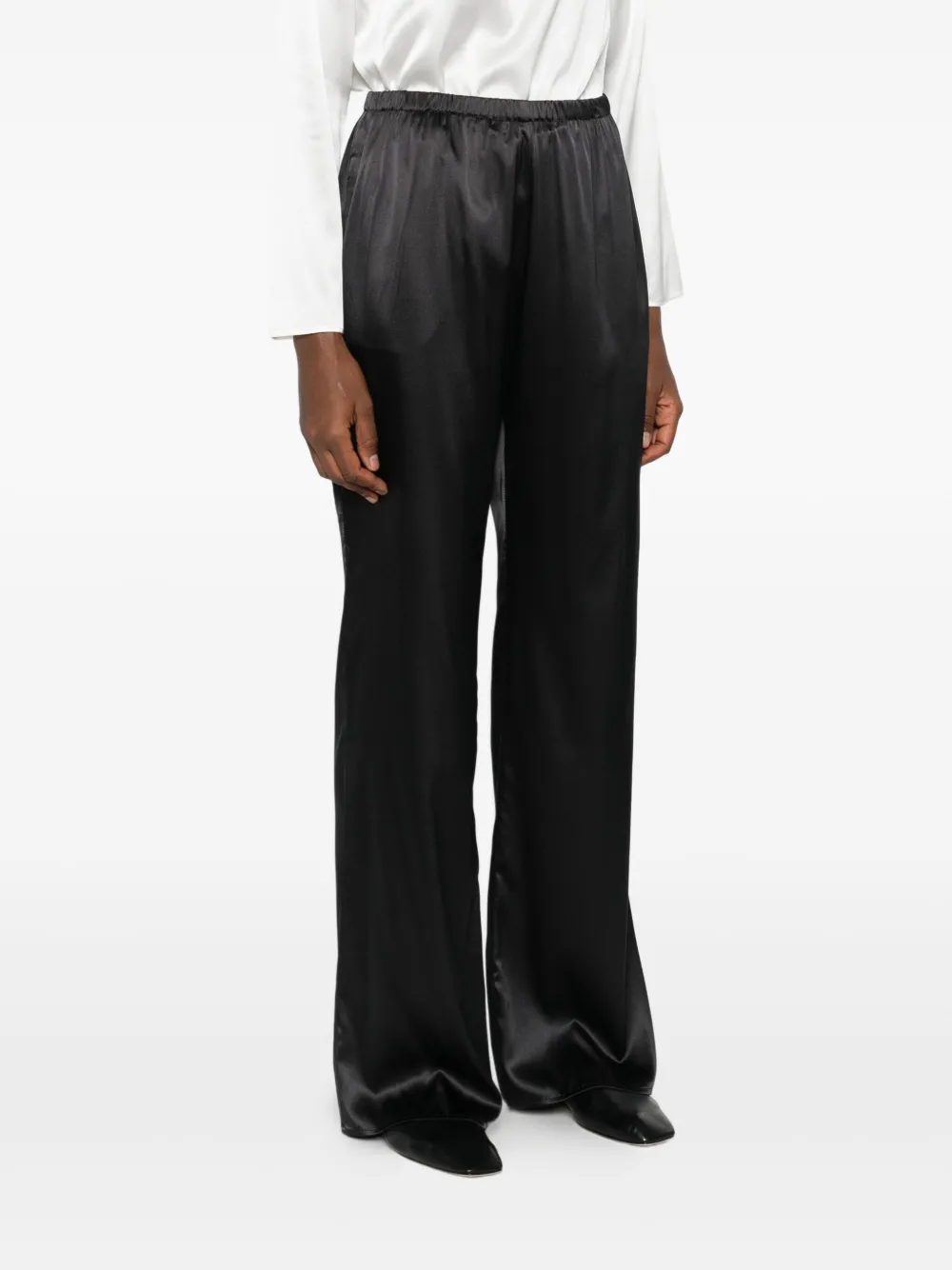 Purotatto Broek met elastische tailleband Zwart