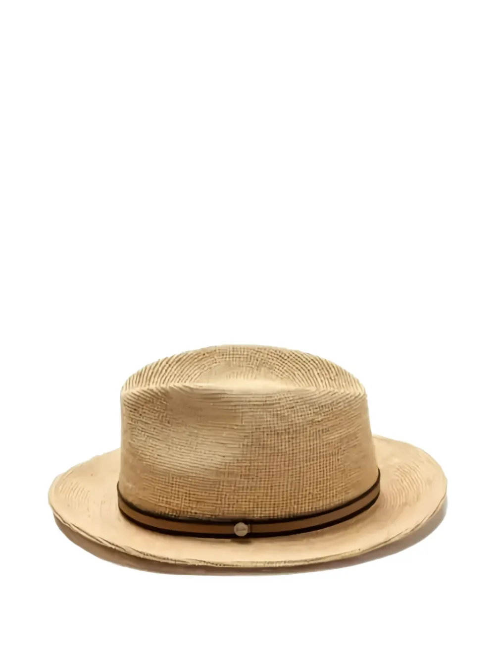 Borsalino straw-band fedora hat - Beige