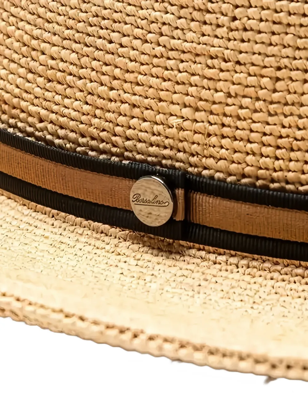 Borsalino Fedora hoed met stroband Beige