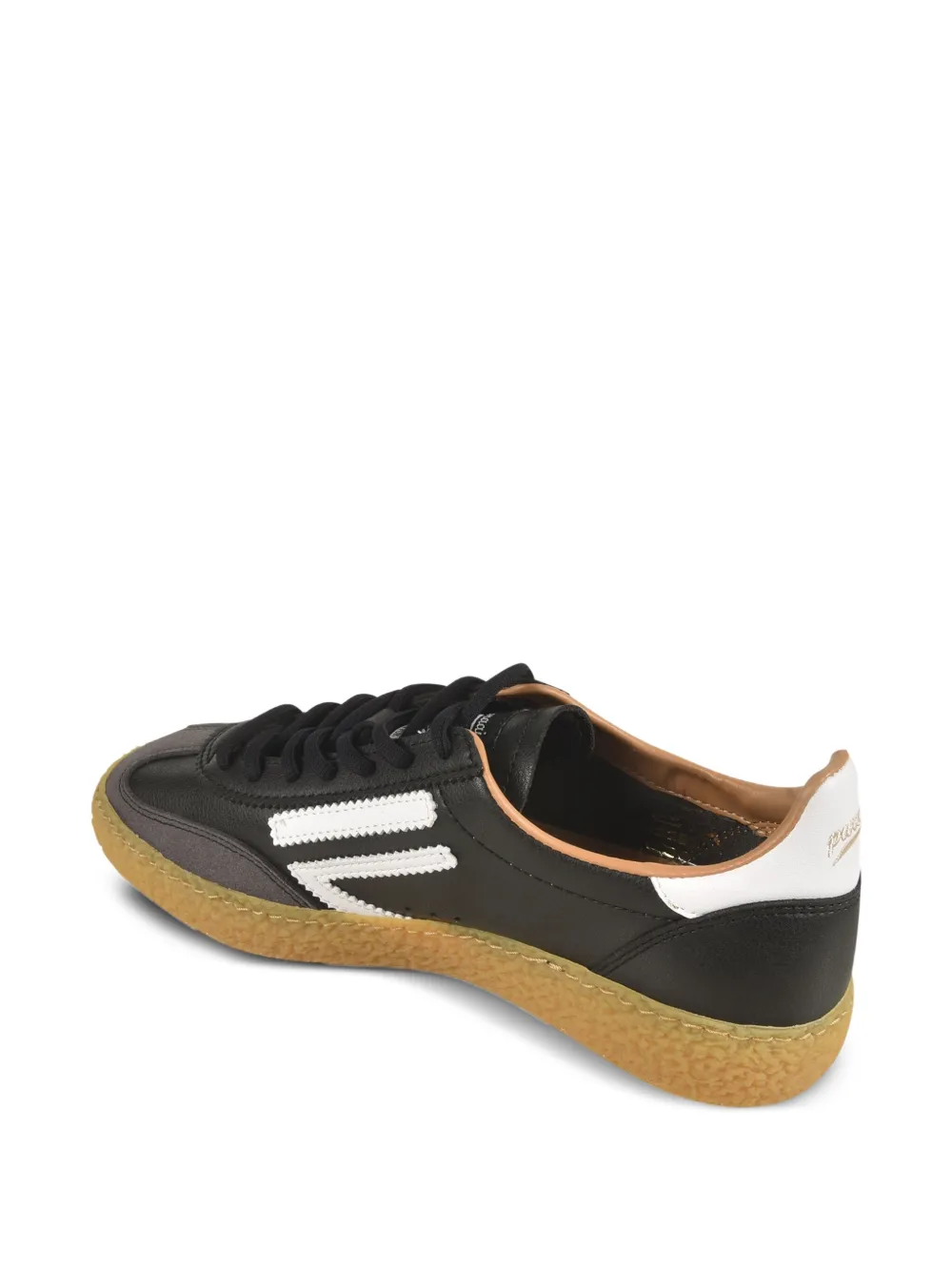Puraai leather striped sneakers Black