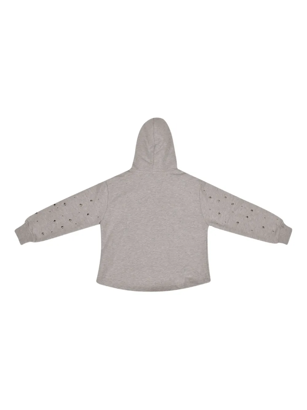 MSGM Kids Verfraaide hoodie met capuchon Grijs