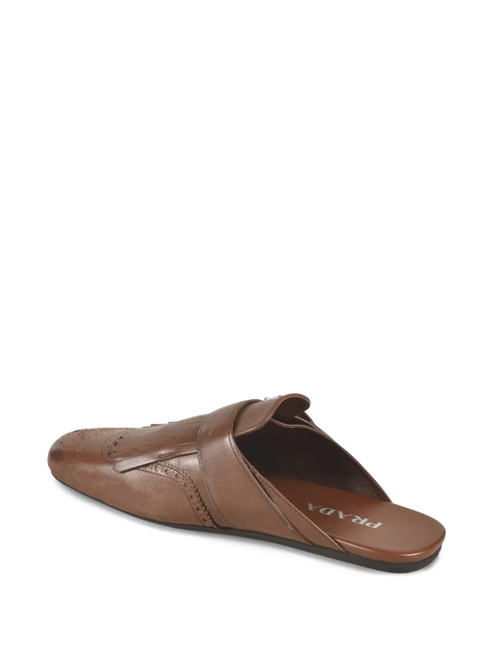Prada Shuffle muiltjes met franje Bruin