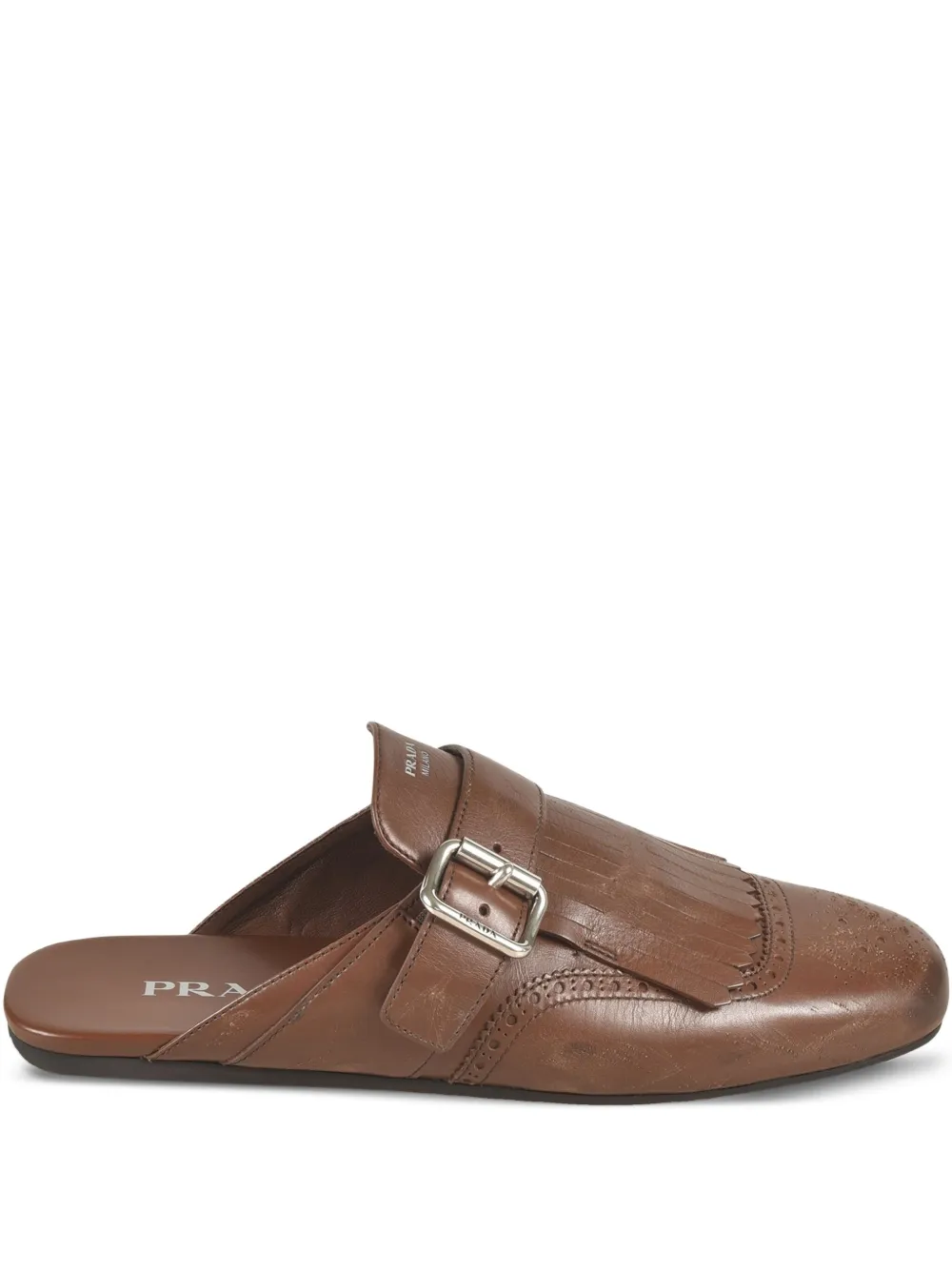 Prada Shuffle muiltjes met franje Bruin
