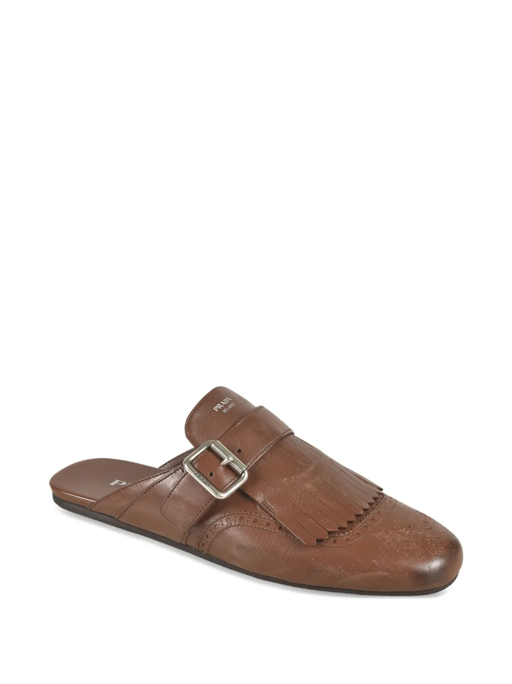 Prada Shuffle muiltjes met franje Bruin
