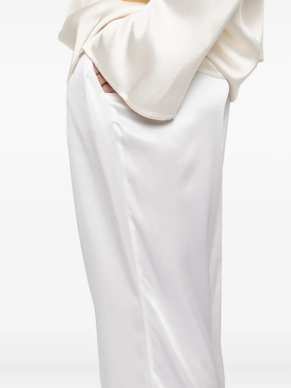 Purotatto Satijnen broek Wit