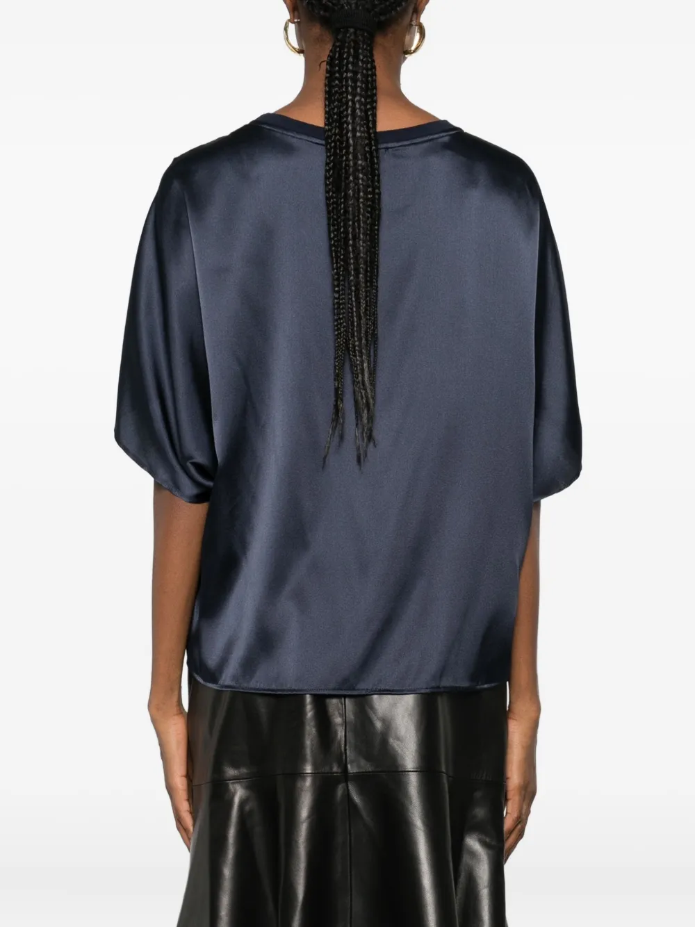 Purotatto Round-neck Chain-detail T-shirt In Blue