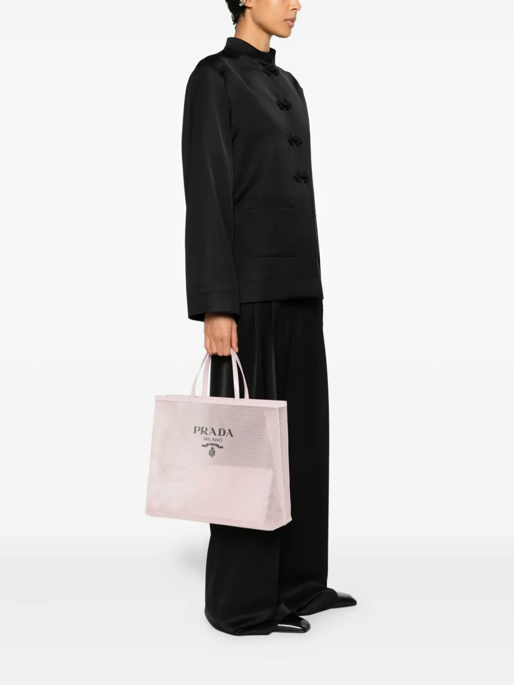 Prada logo-print tote bag - Roze