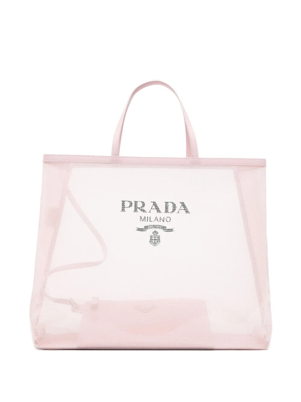 Prada Logo-print Tote Bag In Pink