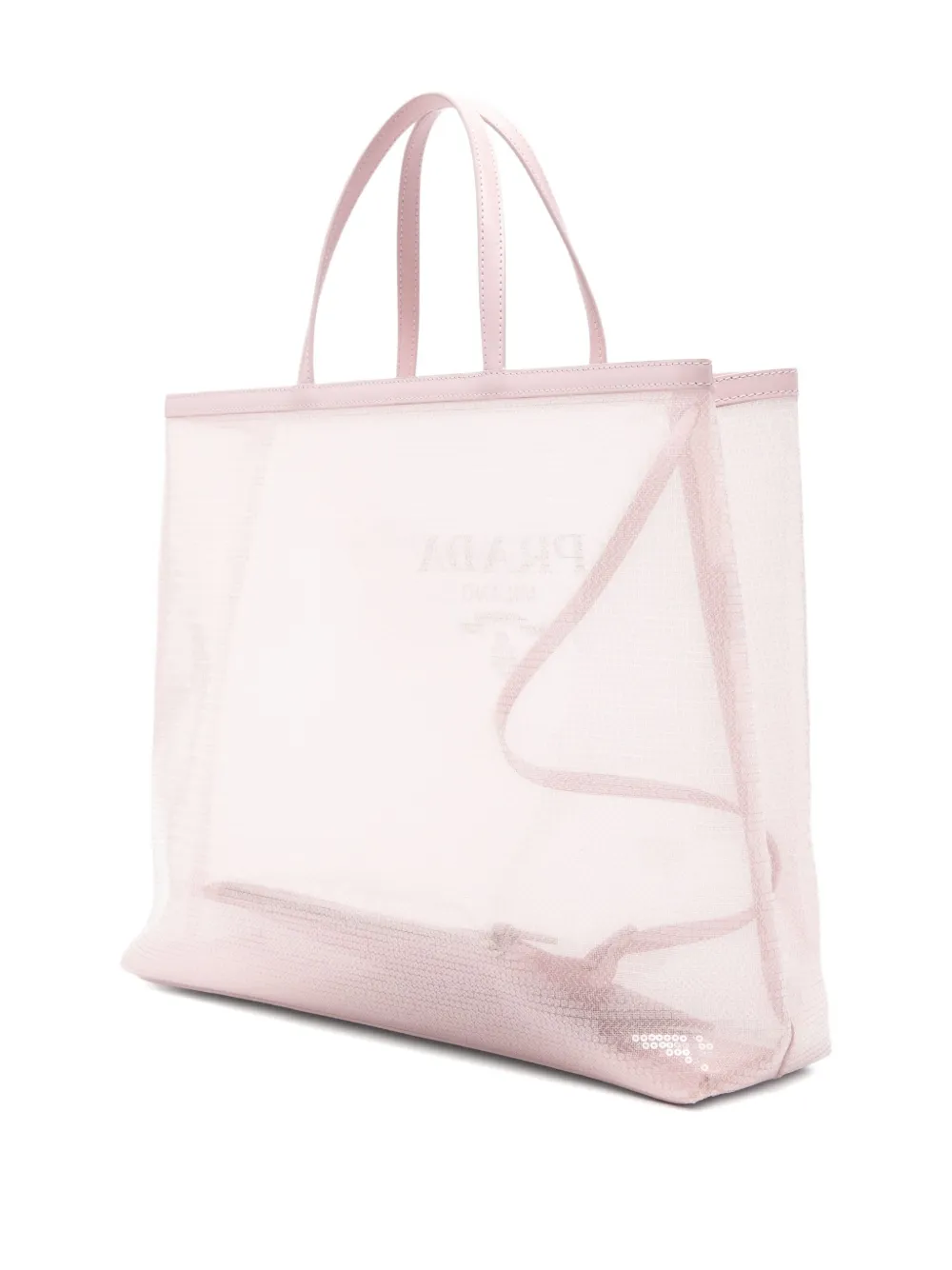 Prada Logo-print Tote Bag In Pink
