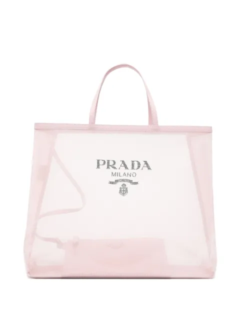 Prada logo-print tote bag
