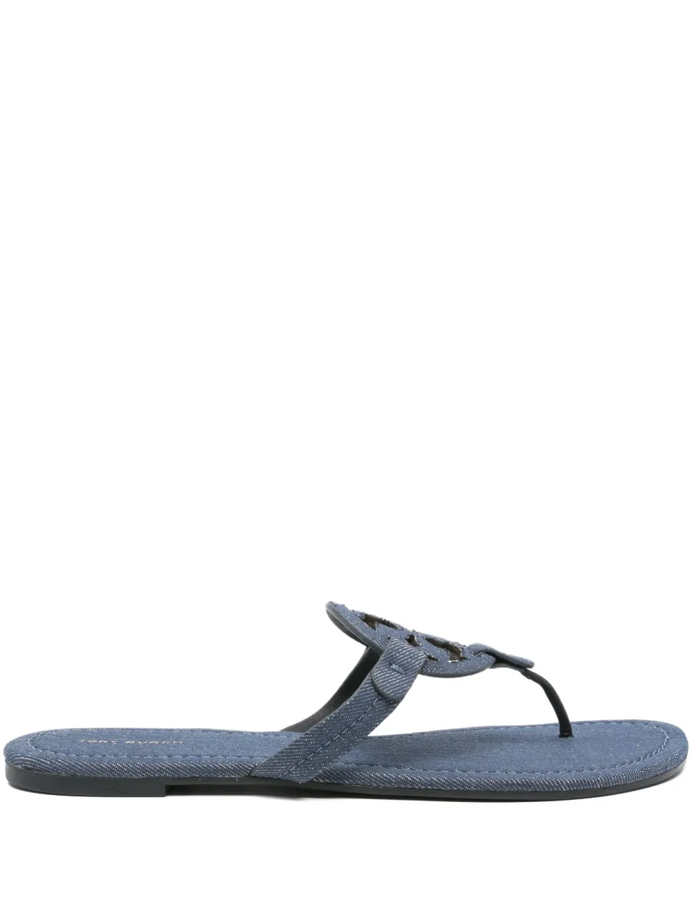 Tory Burch Miller Double-t Sandals In Blue