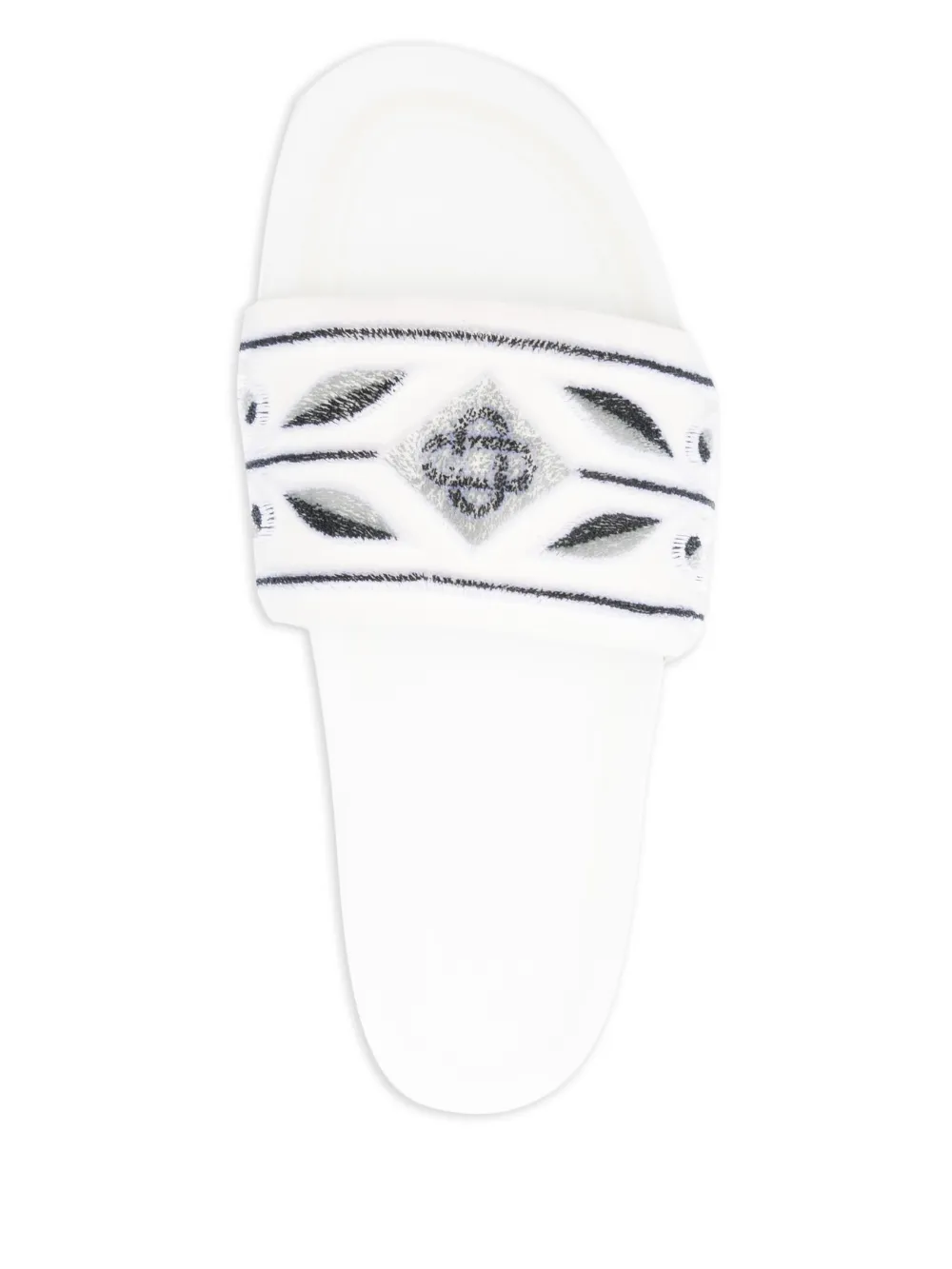 Casablanca Badslippers met borduurwerk Wit