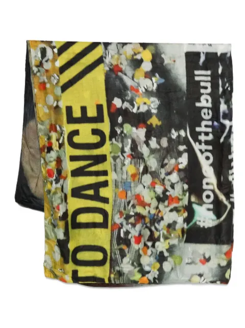 TALKING WALLS letters-print scarf