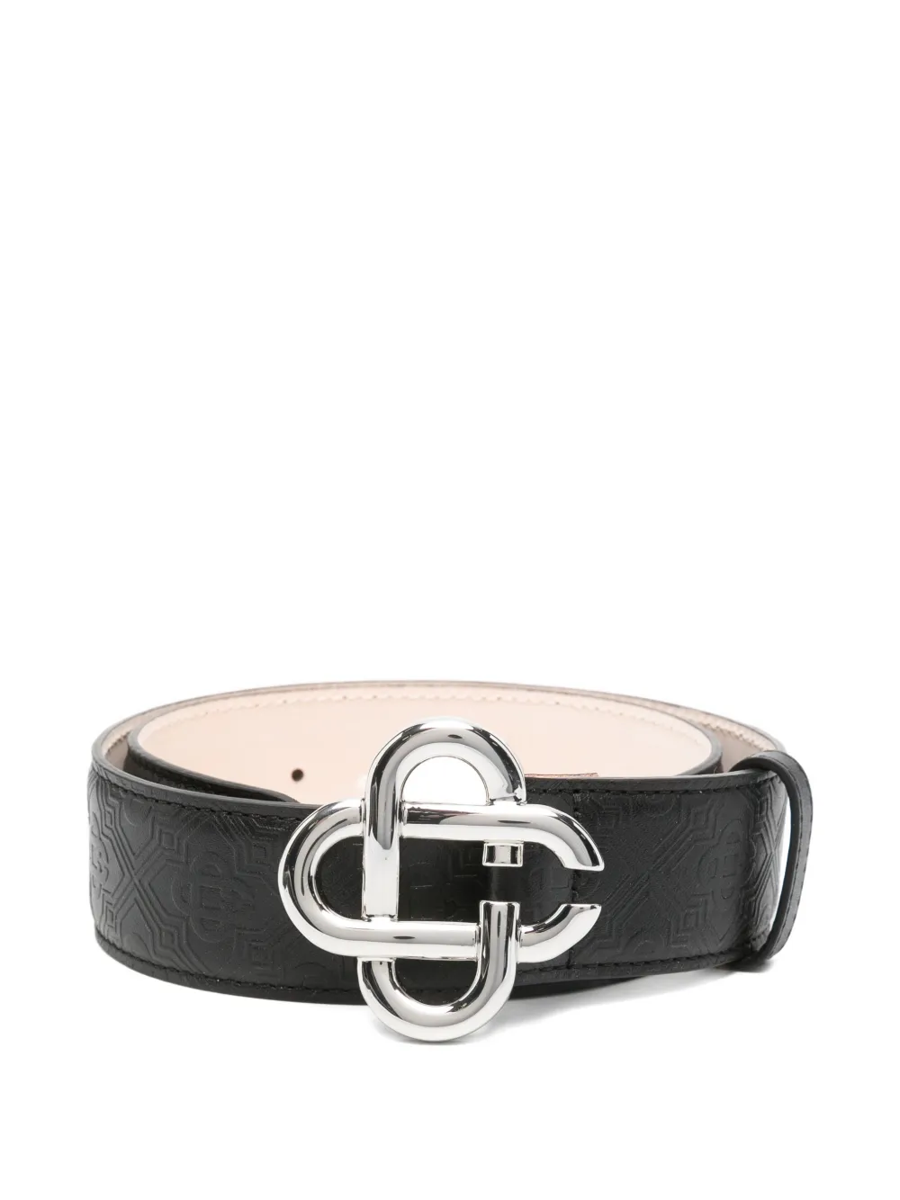 Casablanca monogram buckle belt - Nero