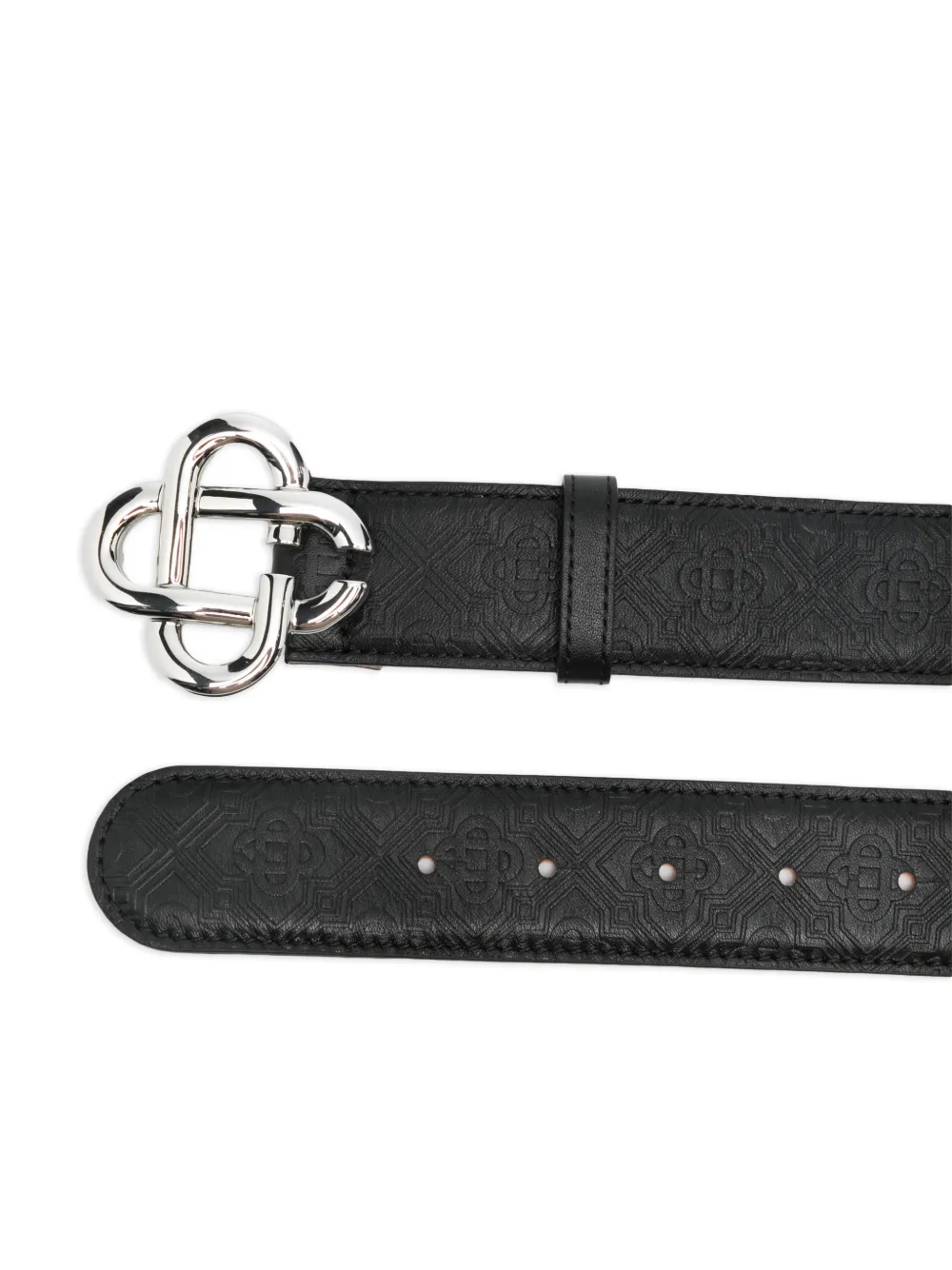 Casablanca monogram buckle belt - Zwart