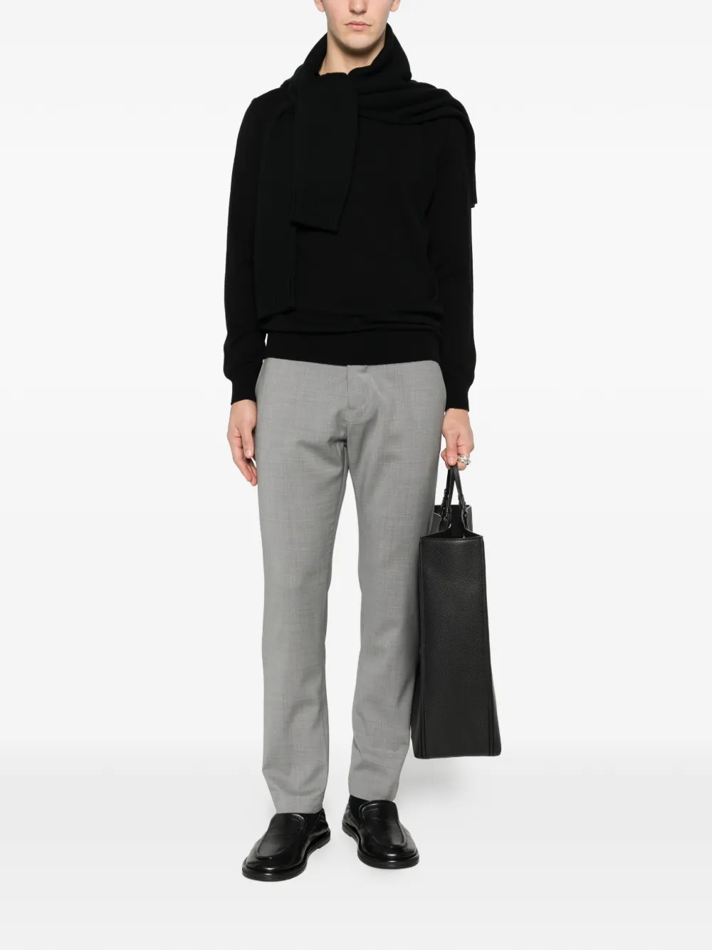 Kangra crew-neck sweater - Zwart