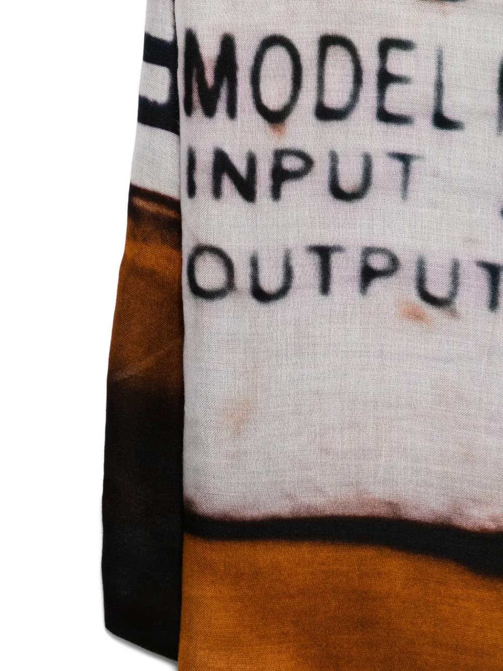 TALKING WALLS graphic scarf - Beige