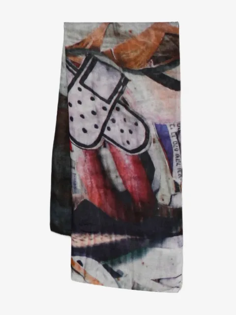 TALKING WALLS printed scarf