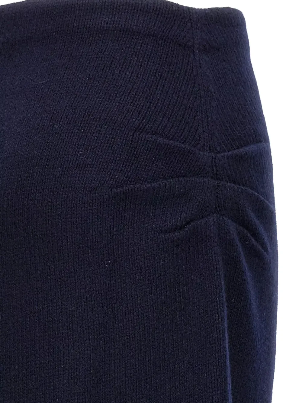 Prada Kasjmier midi-rok met knoopdetail Blauw