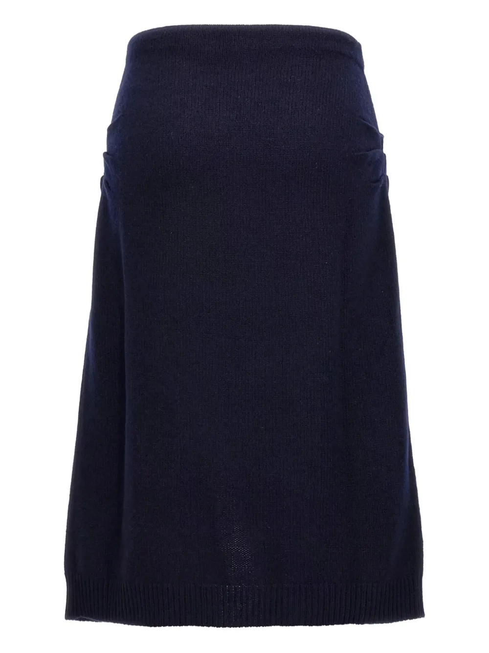 Prada Kasjmier midi-rok met knoopdetail Blauw