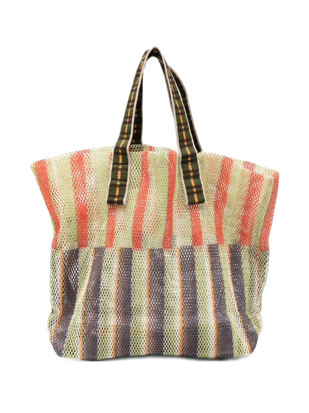 small Kampur striped-mesh tote bag