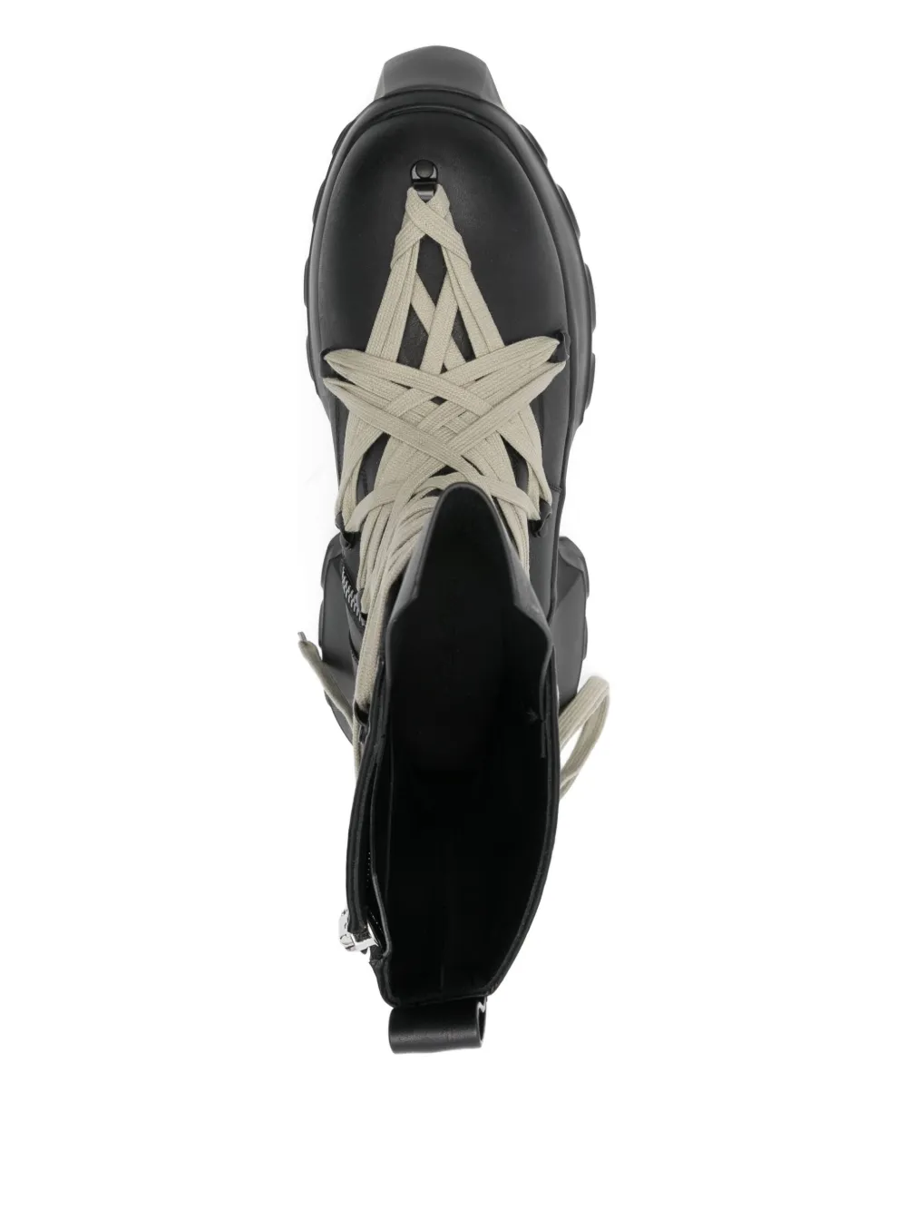 Rick Owens Megalace Mega Tractor Boots In Multi