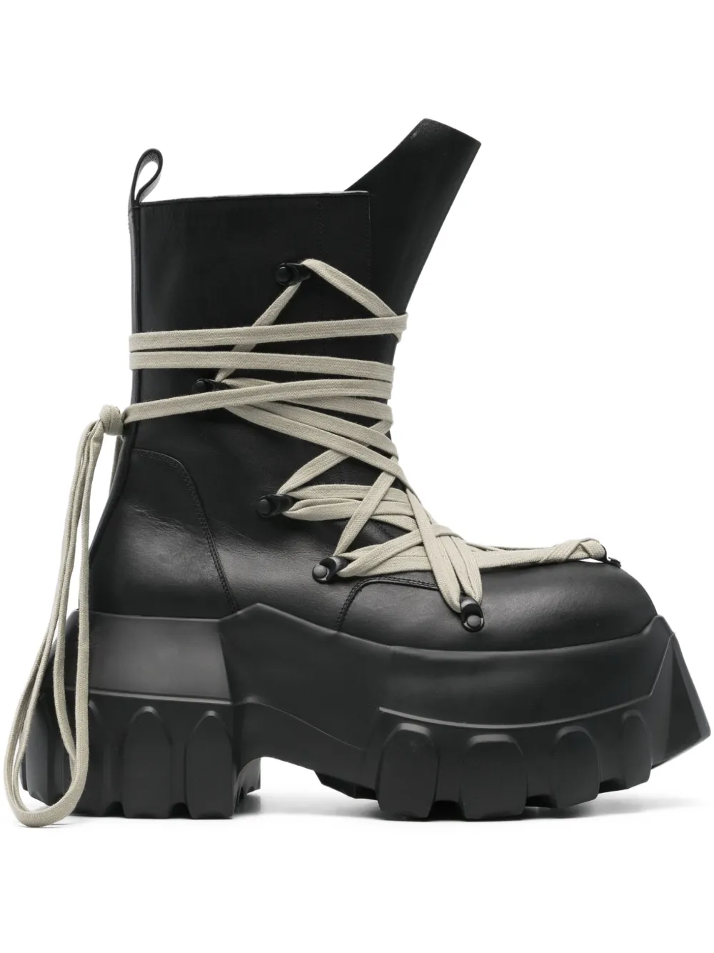 Rick Owens Megalace Mega Tractor Boots In Multi