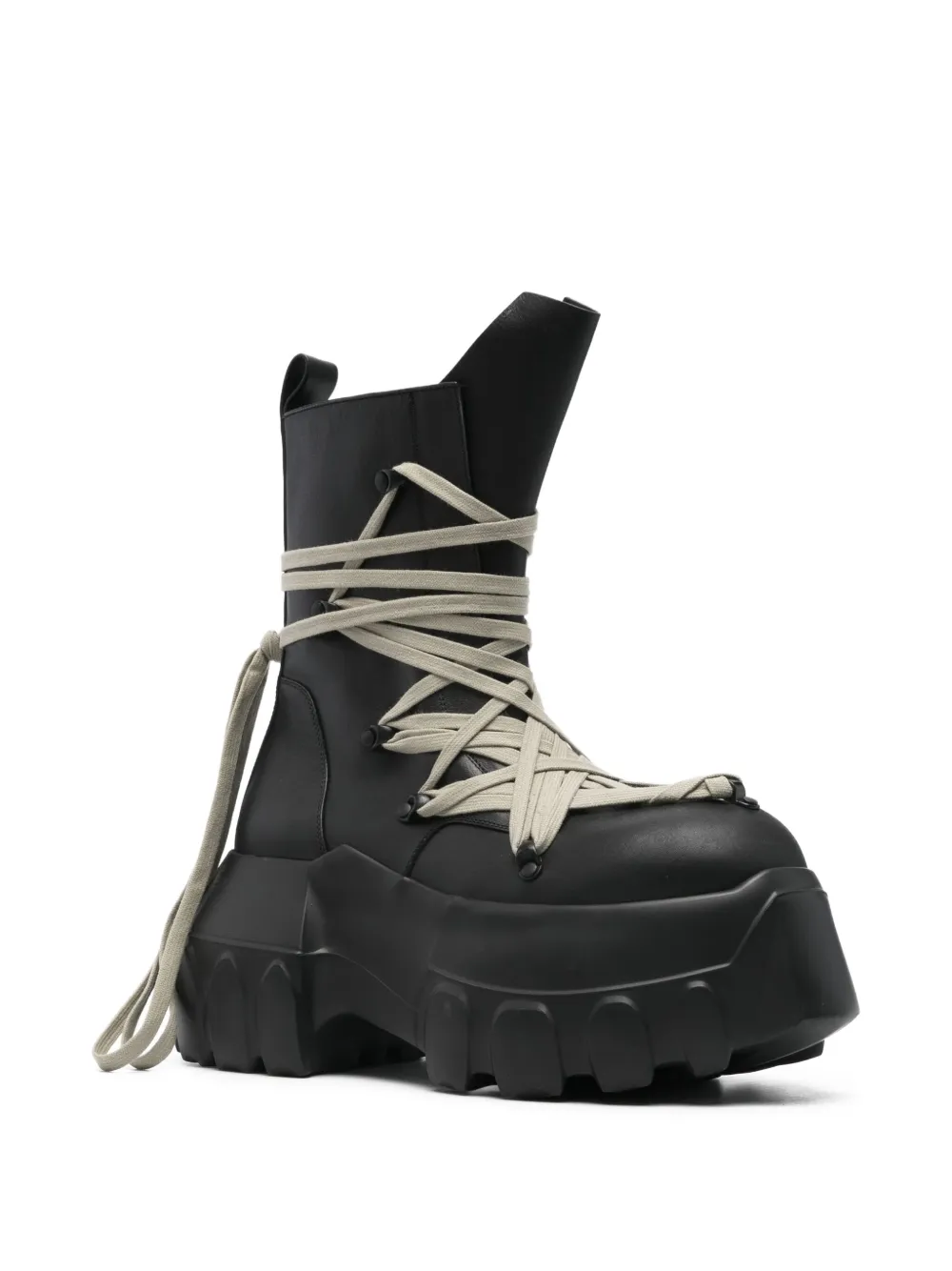 Rick Owens Megalace Mega Tractor Boots In Multi