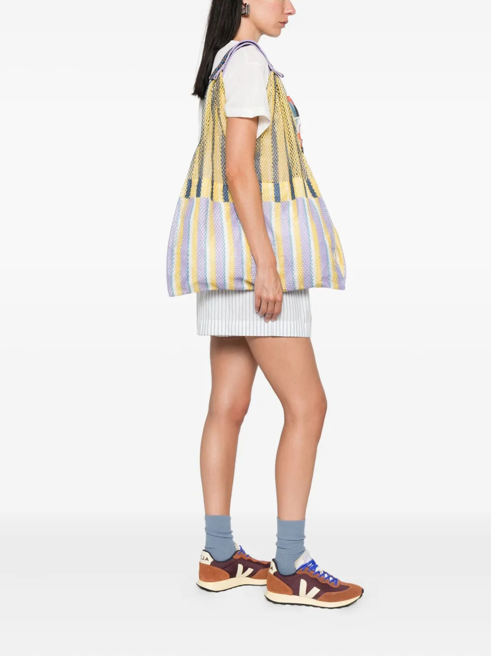 Épice Elziver striped mesh tote bag | Image 2