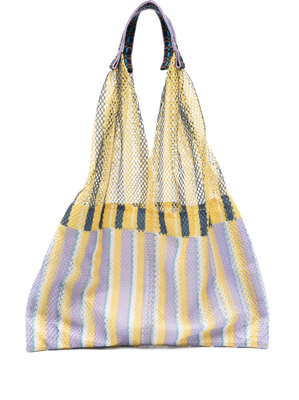 Épice Elziver striped mesh tote bag | Yellow | Image 1