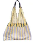 Épice Elziver striped mesh tote bag - Yellow