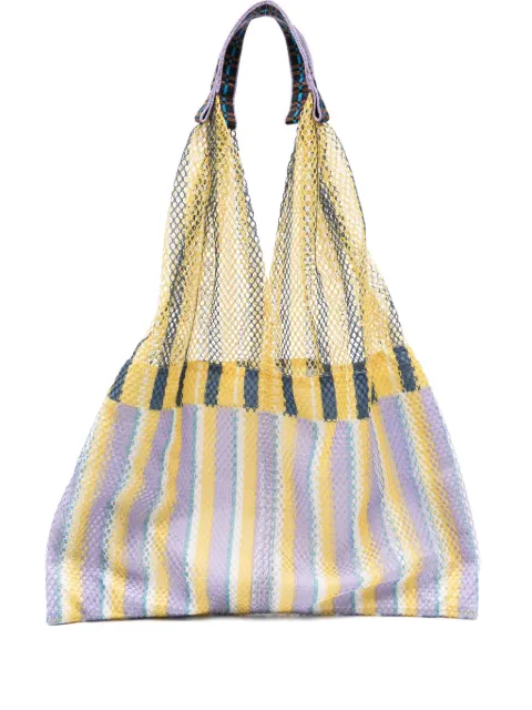 Épice Elziver striped mesh tote bag