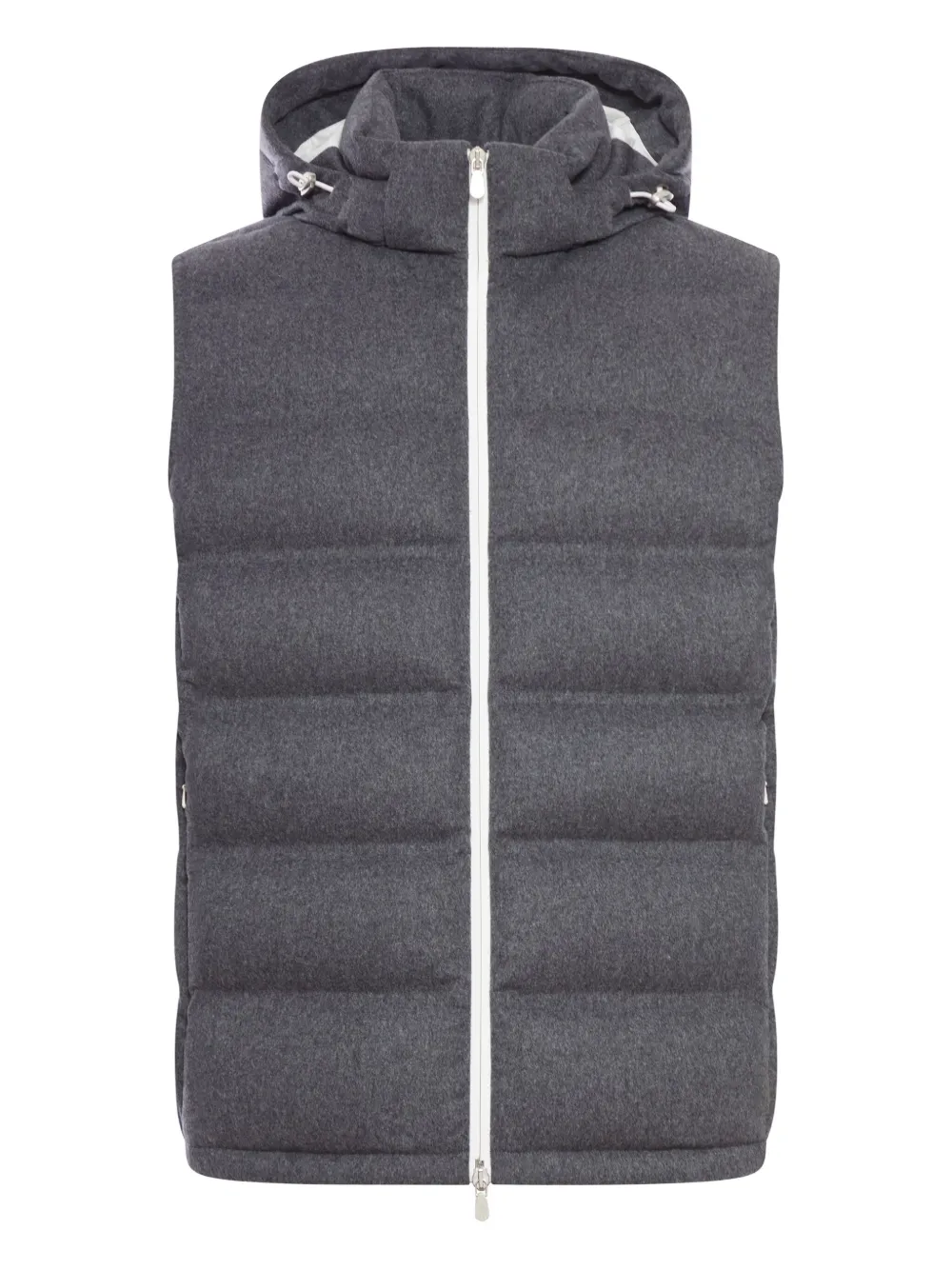 Brunello Cucinelli hooded quilted gilet Grijs