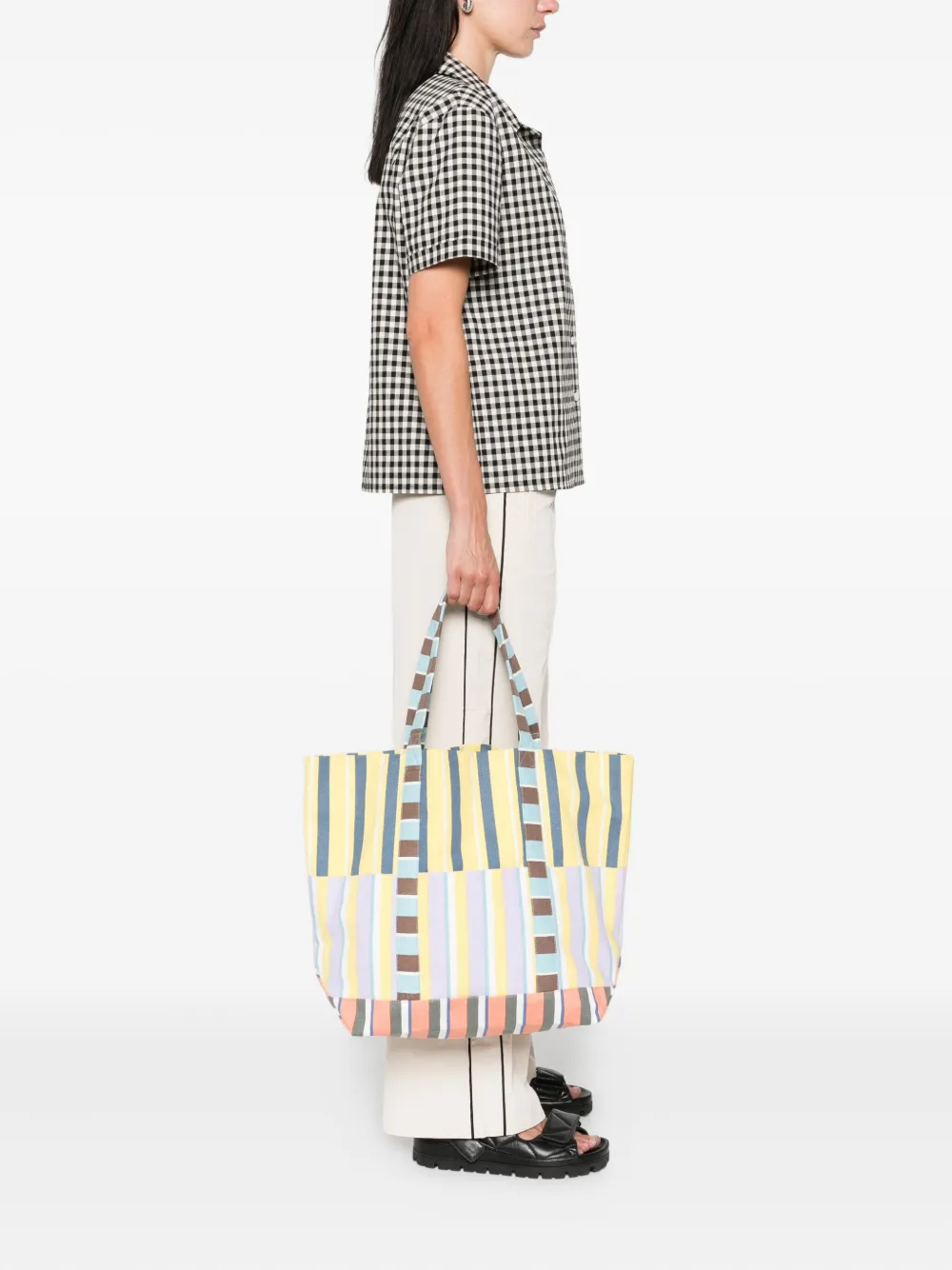 Épice medium striped panelled tote bag | Tote Bags | Image 2