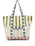 Épice medium striped panelled tote bag - Yellow