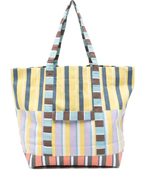 Épice medium striped panelled tote bag