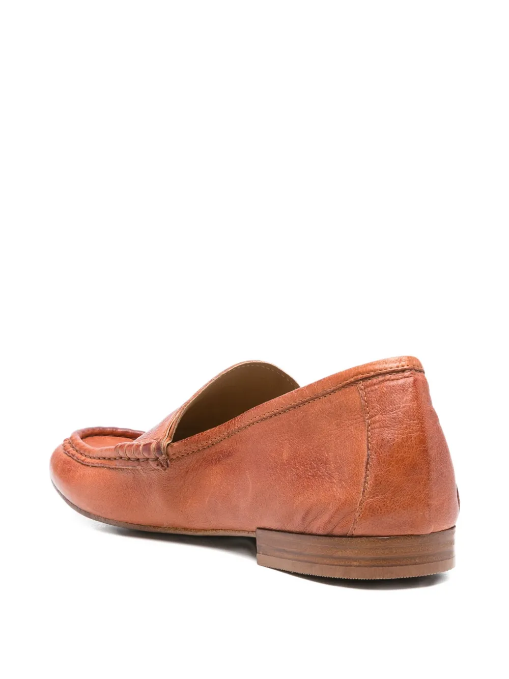 kudeta leather penny-slot loafers Brown
