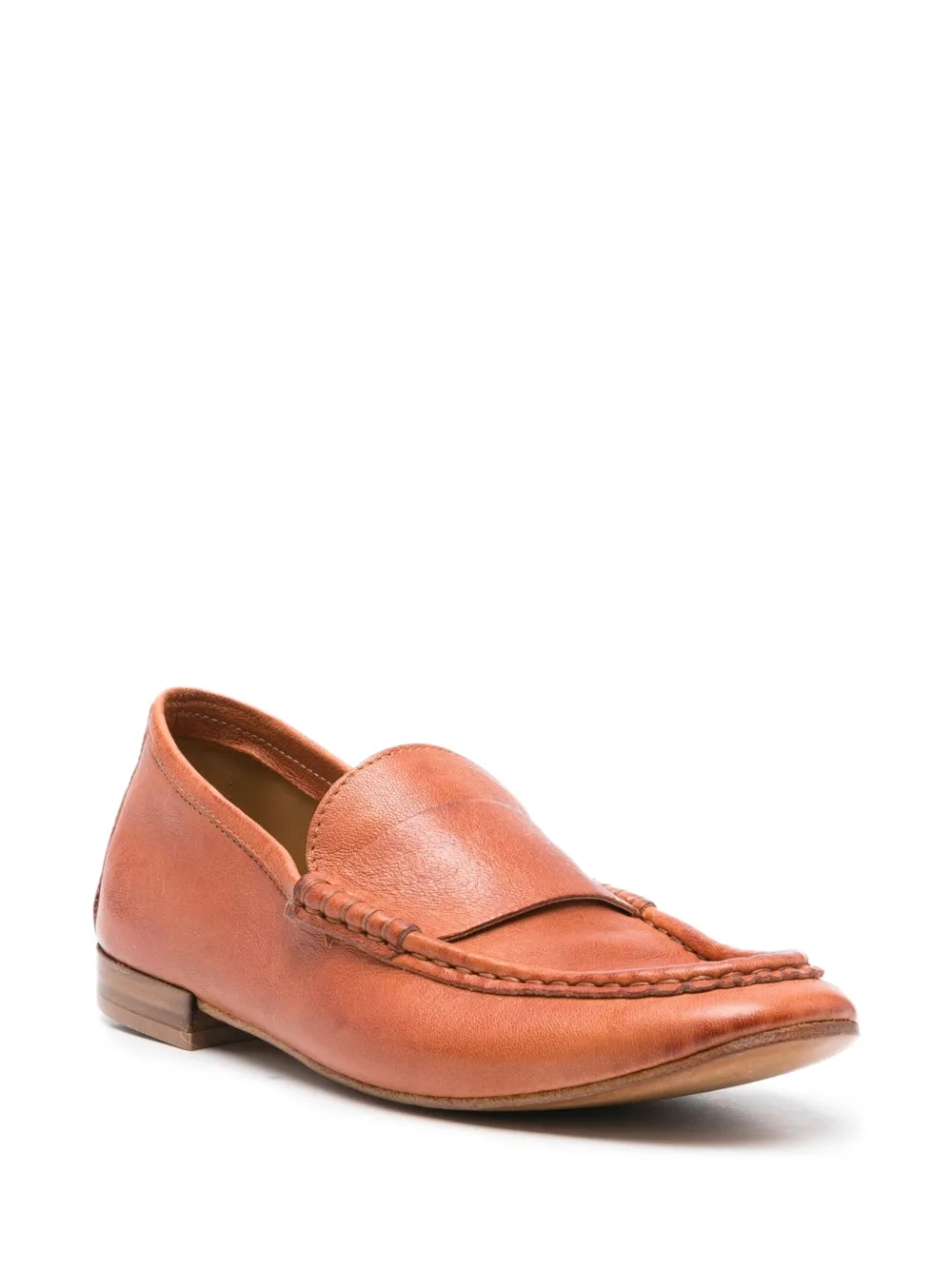 kudeta leather penny-slot loafers Brown