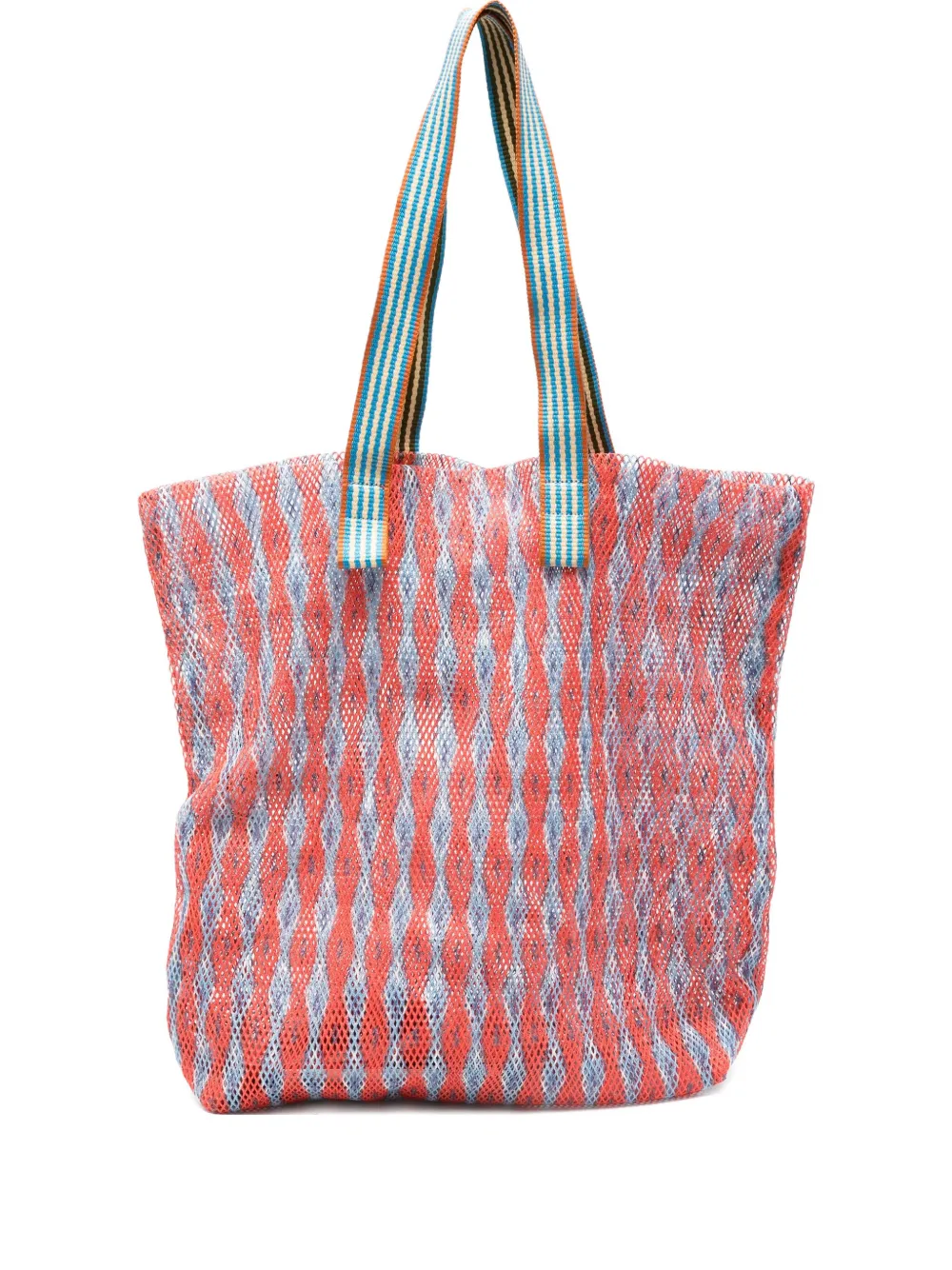 Épice striped-handle mesh tote bag | Orange | Image 1