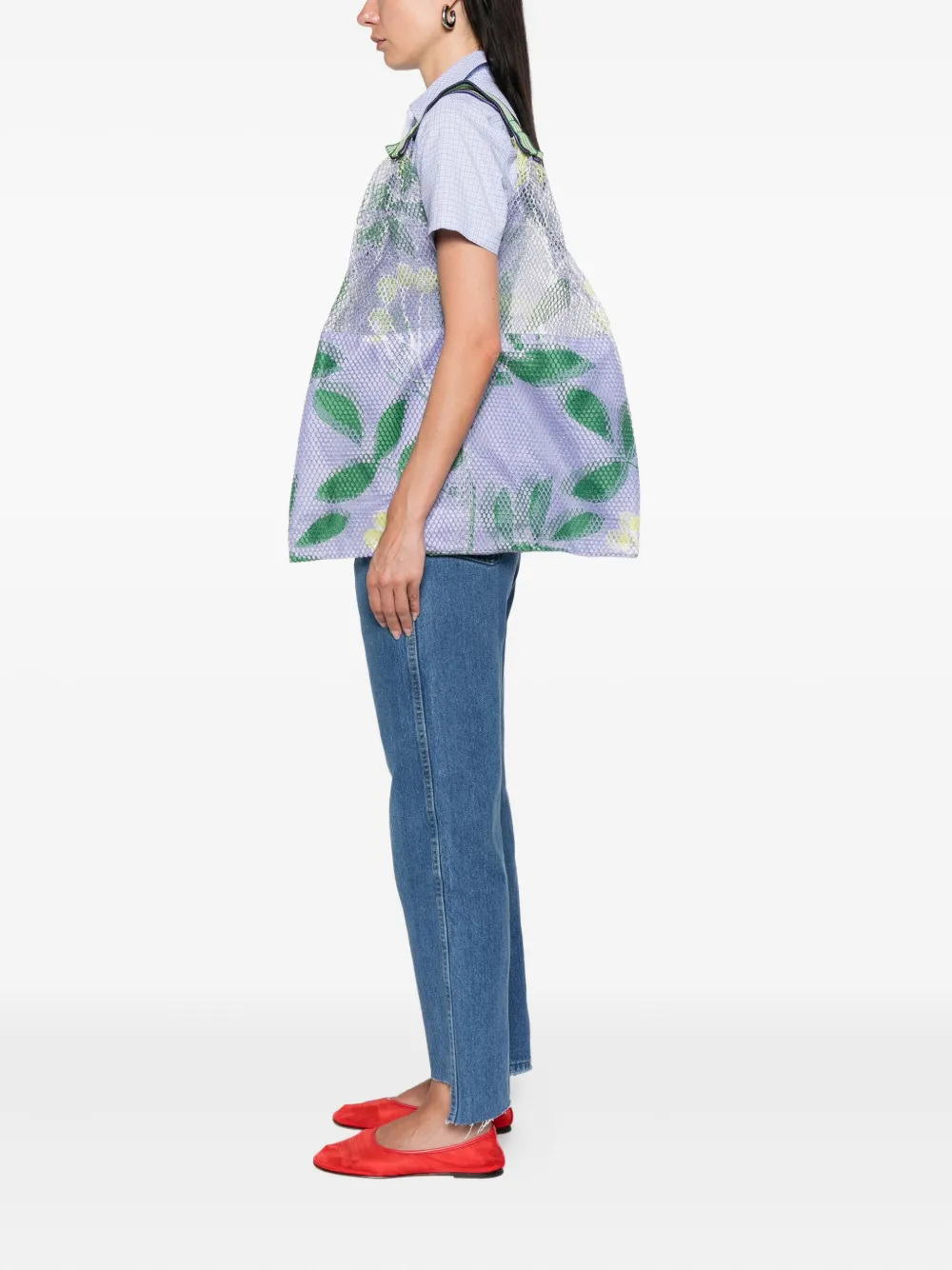 Épice floral-print mesh tote bag | Image 2